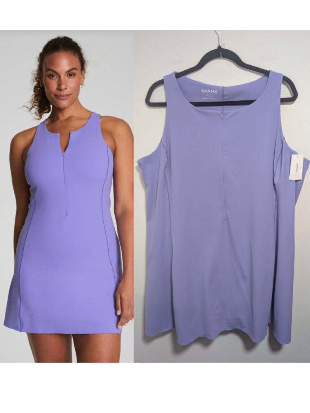 SPANX | Get Moving Zip Front Dress In Amethyst